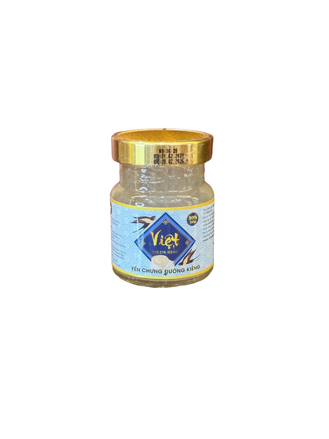 Hộp 10 hũ yến chưng đường kiêng 50% Việt Bird's Nest 